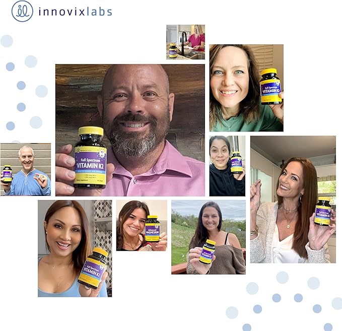 InnovixLabs Full Spectrum Vitamin K2 MK-7-90 Capsules K2 Vitamin MK7 & MK4-600 mcg K-2 Vitamins