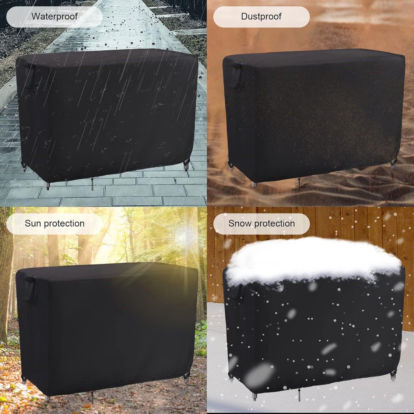 Kingling Prep Table Cover for 30 inch Keter Unity Table, Waterproof Outdoor Stainless Steel Table Cover Protection for Patio Metal Grill Work Table/Cart - 30''L x 24''W x 35''H