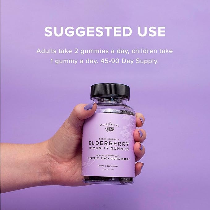 Extra Strength Elderberry Gummies with Vitamins (90 Count)