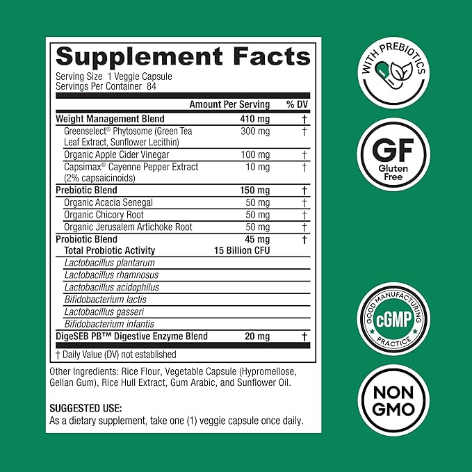 Physician's CHOICE Probiotics for Weight Management 6 Probiotic 84 ct