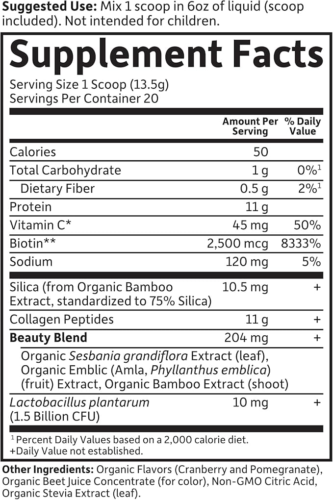 Garden of Life Grass Fed Collagen Beauty 20 Servings,