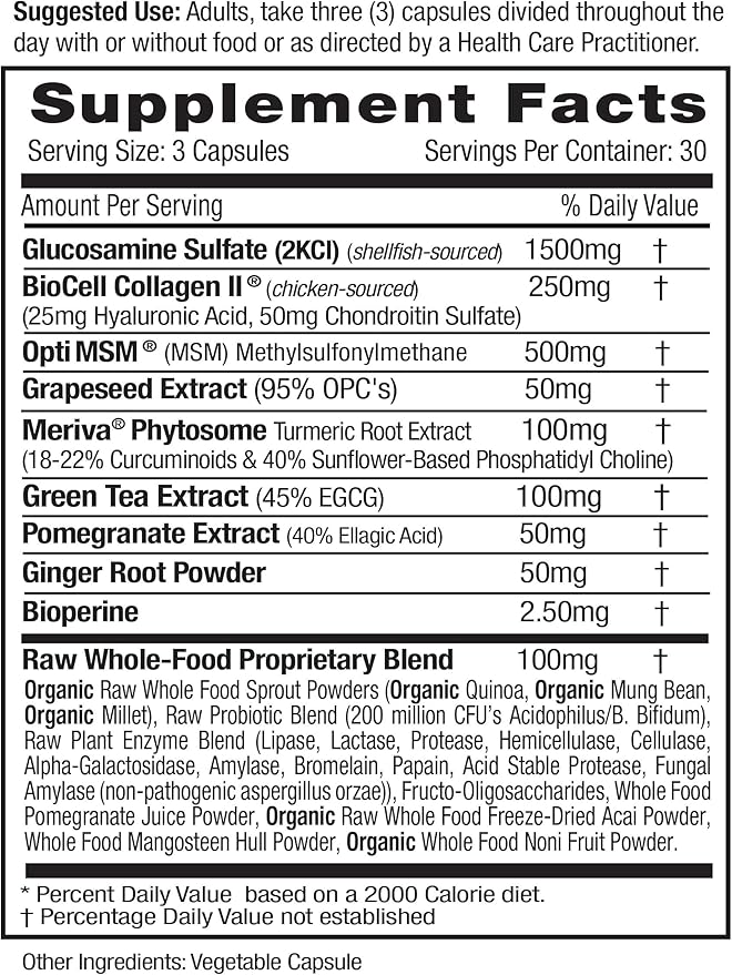 EMERALD LABS Joint Health 90 Vegetable (30-Day Supply)