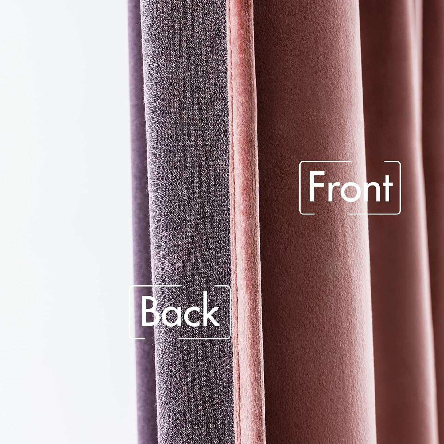 MIULEE Velvet Curtains 84 Inches Long 2 Panels - Pinch Pleated Luxury Room Darkening Curtains for Bedroom Living Room Blackout Thermal Insulated Super Soft Window Drapes Back Tab, Dusty Rose Pink