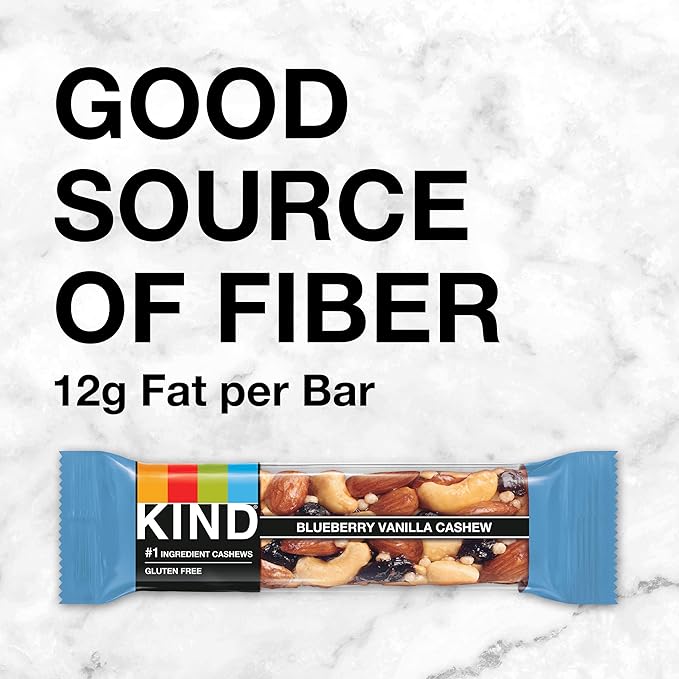 KIND Bars, Blueberry Vanilla Cashew, Healthy 5g Protein, 12 Count