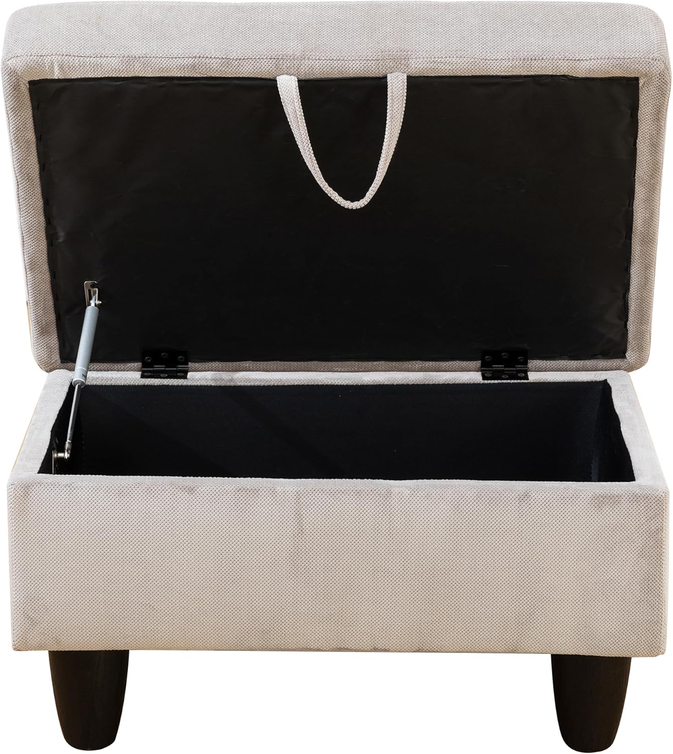 Ottoman Rectangular Storage Ottoman Bench, Footrest Stool Footstool with Lid for Living Room, Bedroom, Entryway, Brown, 28.5"x19"x17.5"