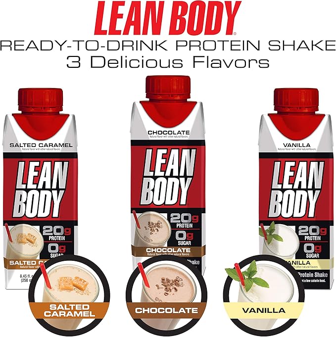Labrada Lean Body Ready-to-Drink Chocolate Shake, 20g Protein, 0 Sugar, 22 Vitamins 4)