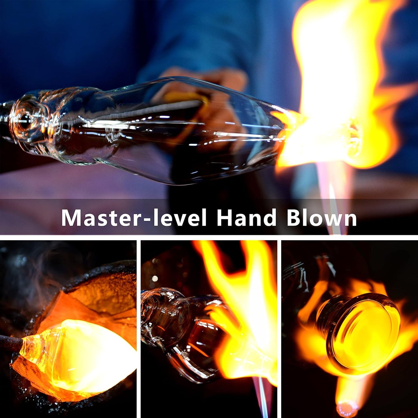 Champagne Flutes Set of 6 - Hand Blown Crystal Champagne Glasses With Long Stem - 7 oz Elegant Sparkling Wine Stemware - Unique Gift for Birthday,Wedding,Mother's Day,Housewarming