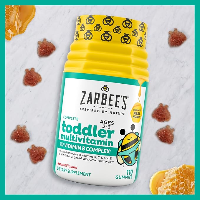 Zarbee's Toddler Vitamins, Complete Multivitamin D3 & 2-3 Years, 110 Count