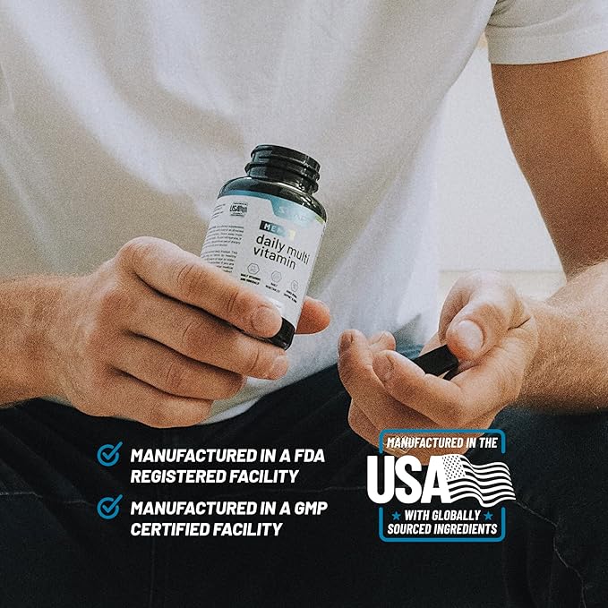 Snap Supplements Men's Multivitamins B12, Zinc, 60 Capsules