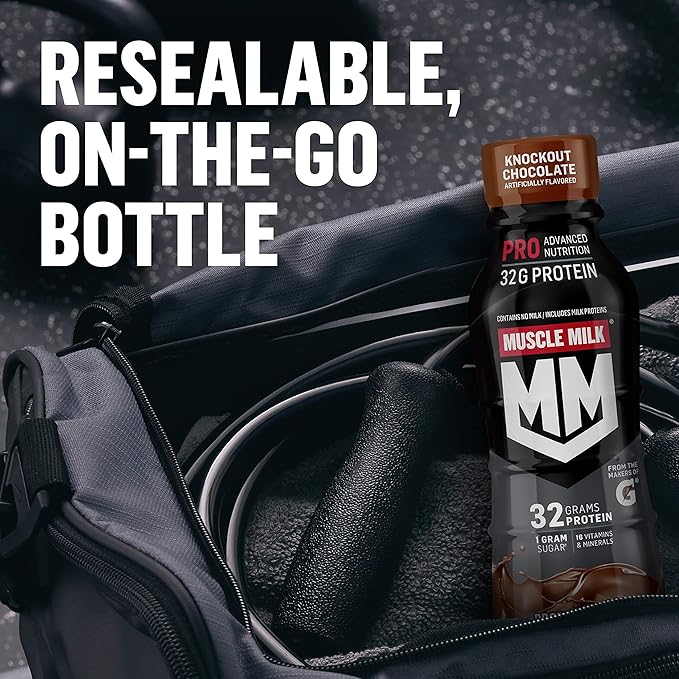 Muscle Milk Pro Advanced Nutrition Protein 11.16 Fl 12), 32g 32g Protein, 1g Sugar, 16 Vitamins 5g Fiber,