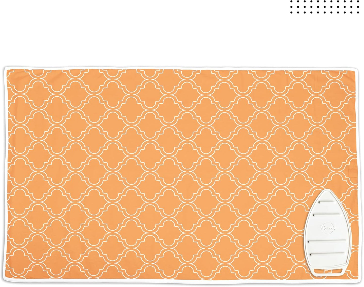 Encasa XO Ironing Mat/Pad (Large 48"x28") with 3mm Padding & Silicone Iron Rest for Steam Pressing on Tabletop or Bed - Heat Resistant, Portable, Quilting & Travel Blanket - Peach Tiles