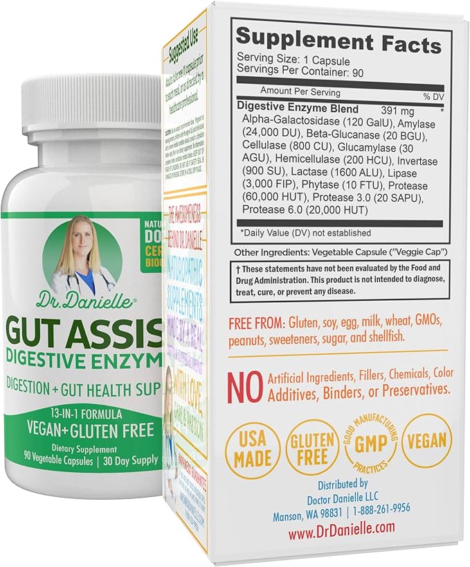 Gut Assist Digestive Enzymes Supplement to