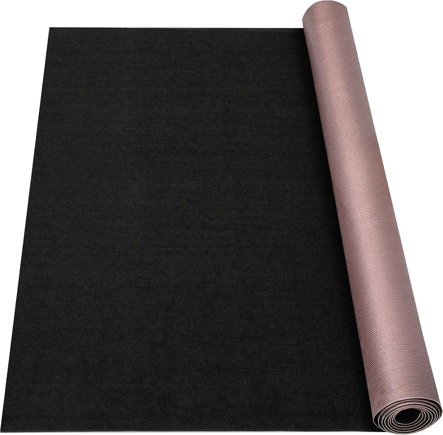 Marine Carpet - 6 FT x 18 FT Black Indoor/Outdoor Carpet, 0.2" Thick, Water-Proof TPE Backing, Non-Slide for Home, Patio, Porch, Deck