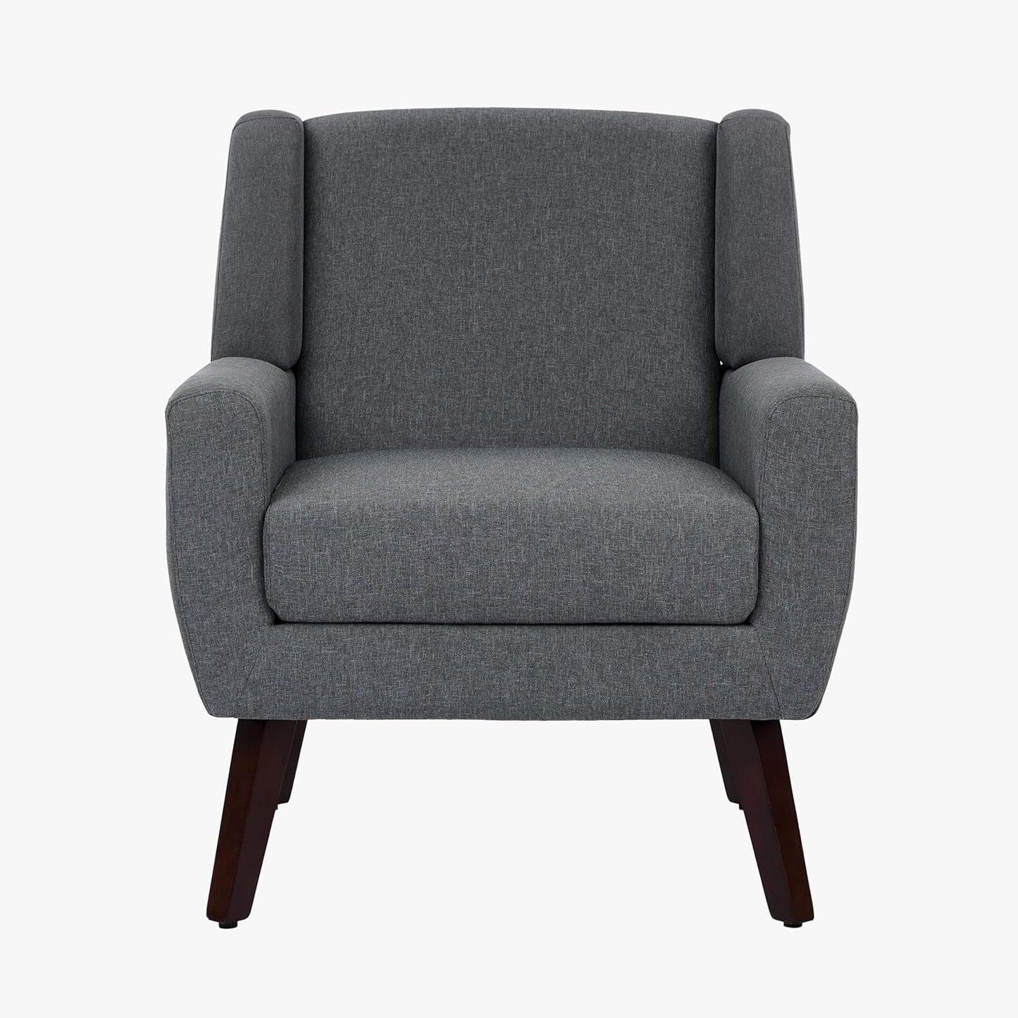 UIXE Accent Chairs Set of 2, Fabric Upholstered Armchair for Living Room, Comfy Arm Chair Single Sofa Bedroom Side Reading Seat - Flax Gray