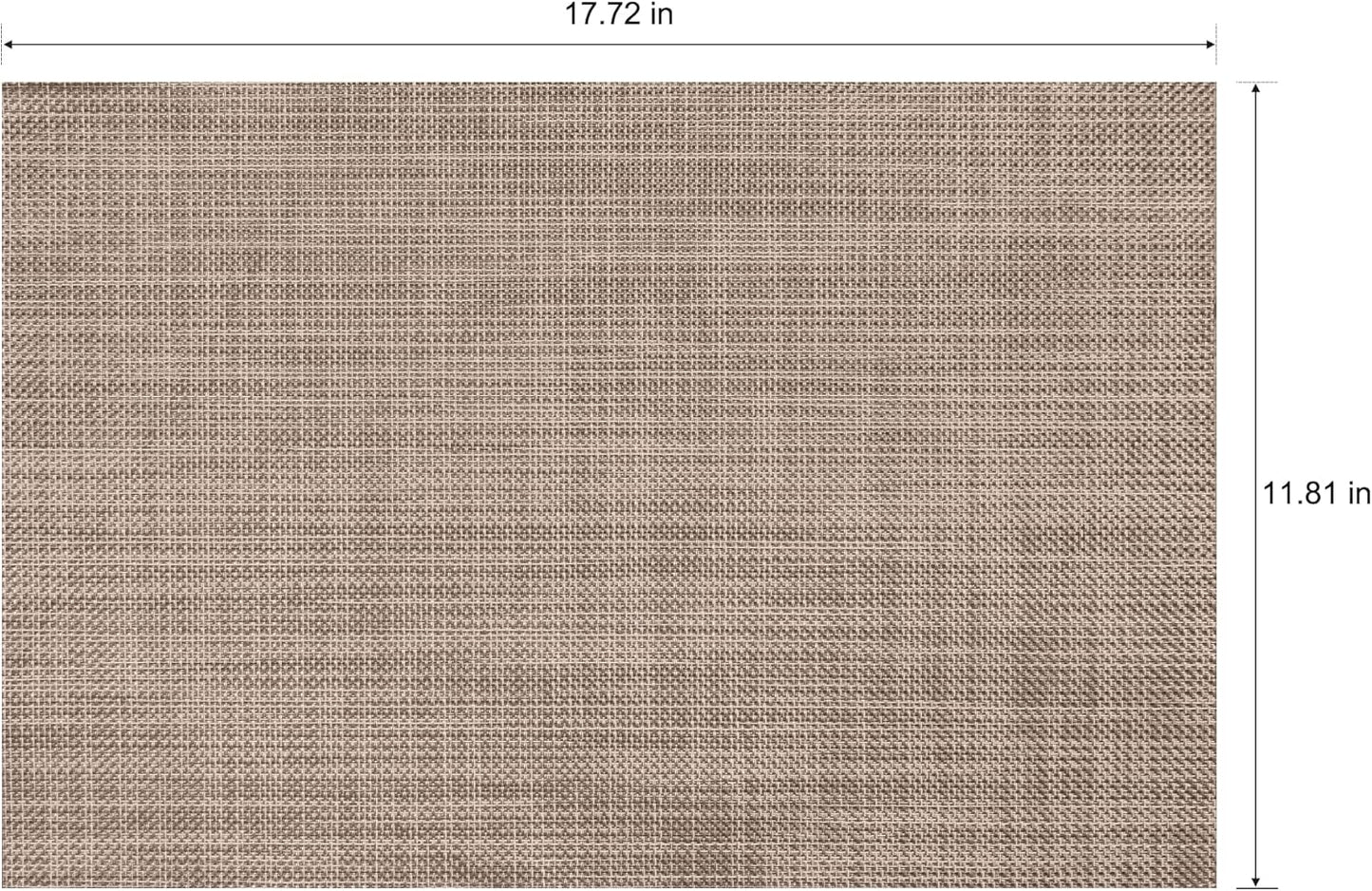 CADONO Placemats Set of 4 Washable Indoor/Outdoor Vinyl Place Mats for Dining Table Durable Non-Slip Heat Resistant PVC Weave Table Mats(Khaki)