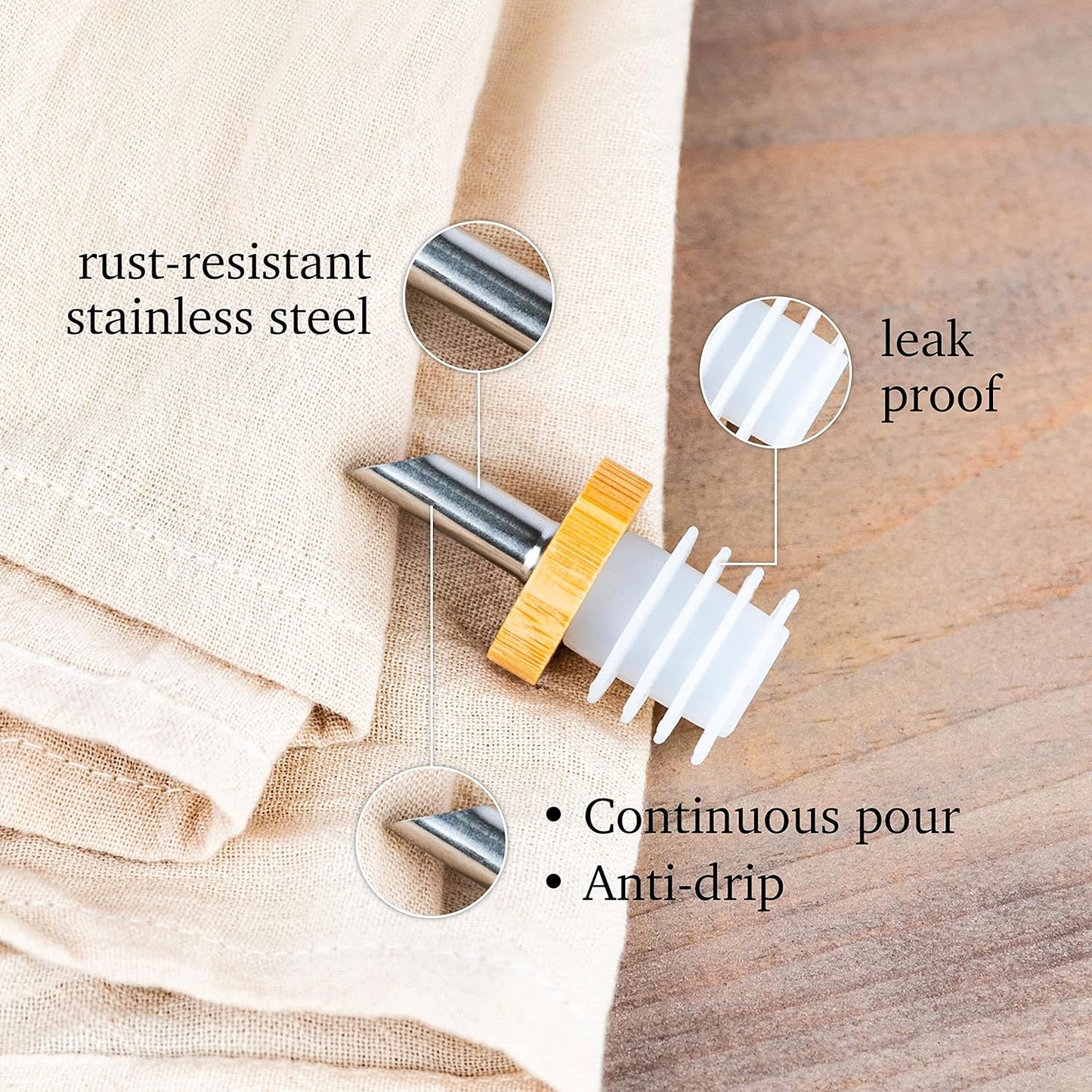 kitchentoolz Ceramic Olive Oil Dispenser Bottle - Vinegar EVOO Soy Sauce Holder - Minimalist White Kitchen Accessories - 16.9 oz Kitchen Oil Cruet Pour Bottle