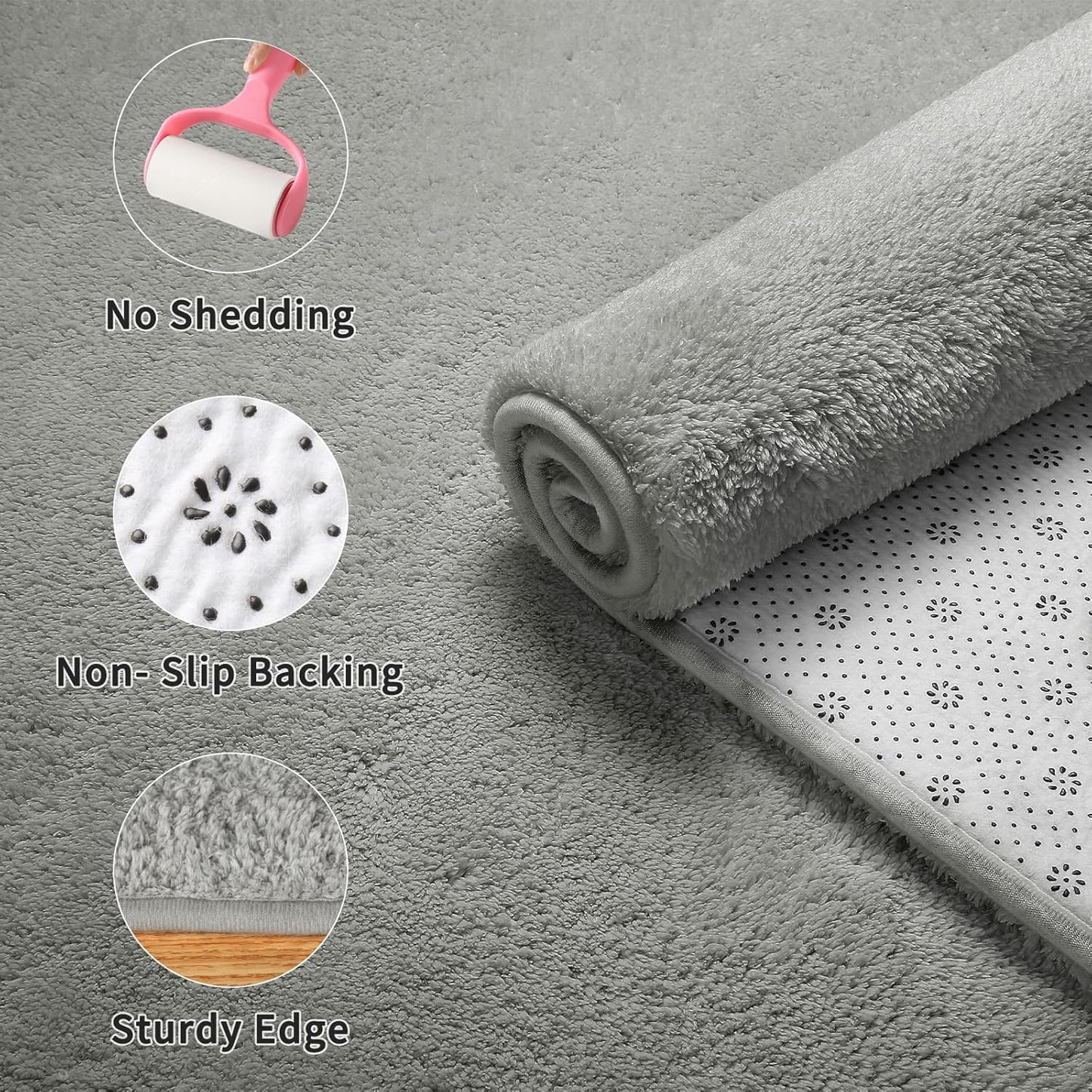 Sour Lemon 6x9 Area Rugs for Living Room, Soft Large Area Rug Fluffy Rugs for Bedroom,Machine Washable Area Rug Non Slip Carpet Rug for Living Room Playroom Kids Room Home Decor