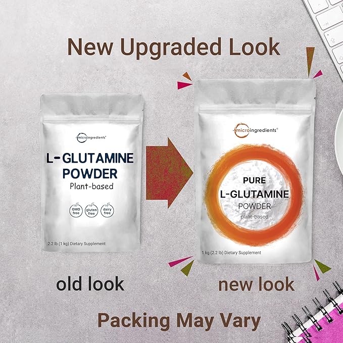 L Glutamine Powder Gut Health, 1Kg, 100% Pure,