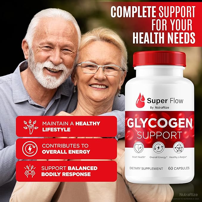 Super Flow Glycogen, SuperFlow Glycogen Support Capsules, Super Flow Glyco Optimizer, Official SuperFlow Glyco Optimiser Capsules, Super Flow Detox Cleanse, Super Flow Glycol (60 Capsules)