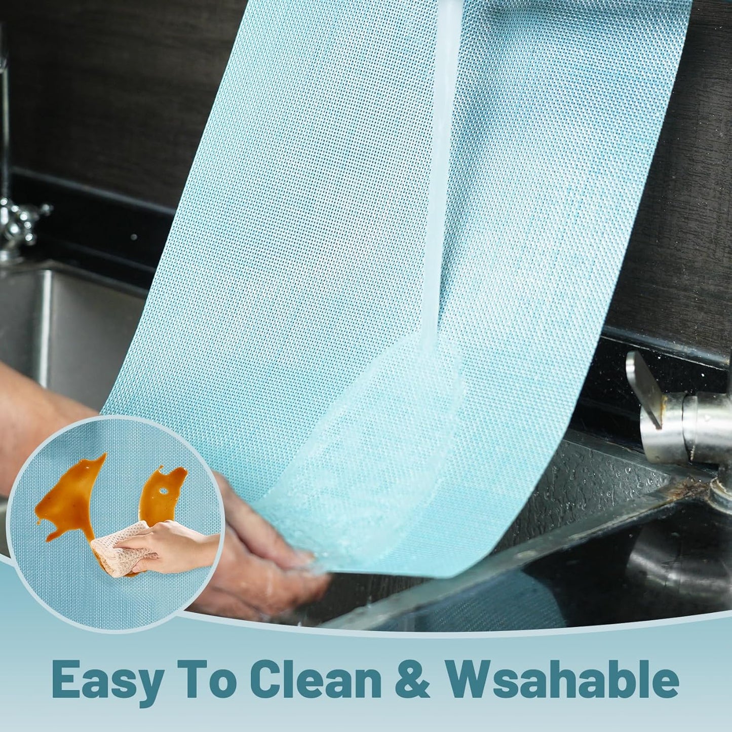 Placemats Set of 12,Non-Slip PVC Weave Table Mats Easy to Clean,Heat Resistant Place Mats for Kitchen Dining Table Decoration Indoor Outdoor,Blue