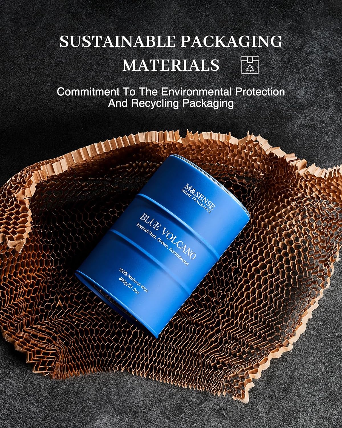 M&SENSE Tropical Fruit Soy Scented Candles Natural Non Toxic, Large Summer Candles 21.2oz 120 Hours Long Lasting Burning, Unique Candle Gifts Cozy Room Decor for Women Men