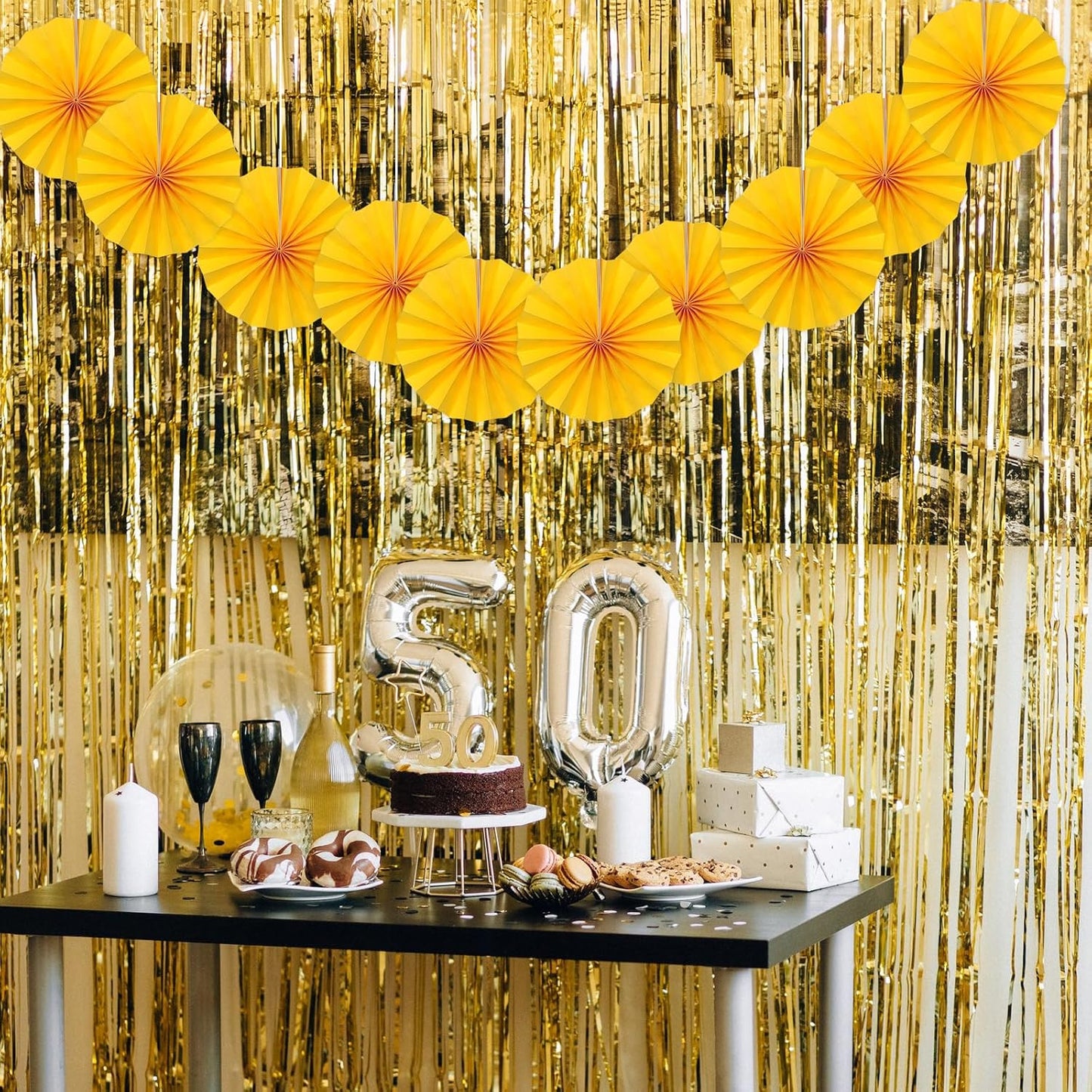 Morange Party Decorations,,Halloween Decor Events Accessories,Orange Birthday Decorations,Sunset Party Decorations,Party Fans 30 Color DIY Set (Morange)