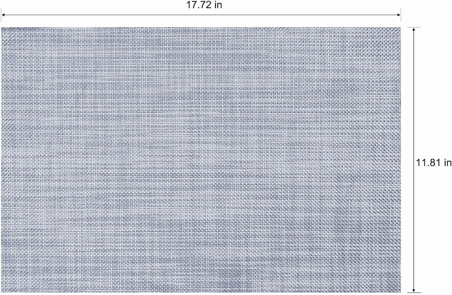 CADONO Placemats Set of 4 Washable Indoor/Outdoor Vinyl Place Mats for Dining Table Durable Non-Slip Heat Resistant PVC Weave Table Mats(Gray)