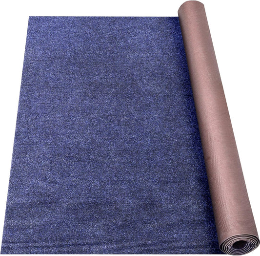 Marine Carpet,5 FT x 15 FT Deep Blue Indoor Outdoor Carpet 0.2" Thick Boat Carpet with Water-Proof TPE Backing, Non-Slide Outdoor Marine Carpet Roll for Home, Patio, Porch, Deck