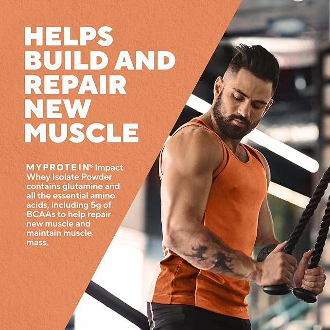 Myprotein® Impact Whey Isolate Protein Powder, Gluten Free Protein Powder, Muscle Mass Protein Powder,Dietary Supplement for Weight Loss, GMO & Soy Free, Whey Protein Powder, Chocolate Smooth 2.2 Lbs