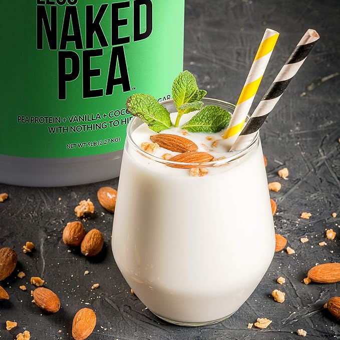 Naked Pea - Vanilla Pea Protein - Pea Protein Isolate from North American Farms - 5lb Bulk, Plant Based, Vegetarian & Vegan Protein. Easy to Digest, Non-GMO, Gluten Free, Lactose Free, Soy Free
