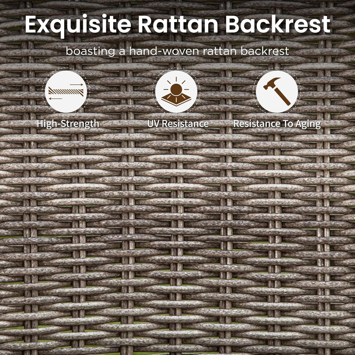 PHI VILLA 5 PCS Outdoor Bar Set,Counter Height Swivel Bar Chairs with Cushion and Metal Bar Table,Patio High Dining Set for Porch