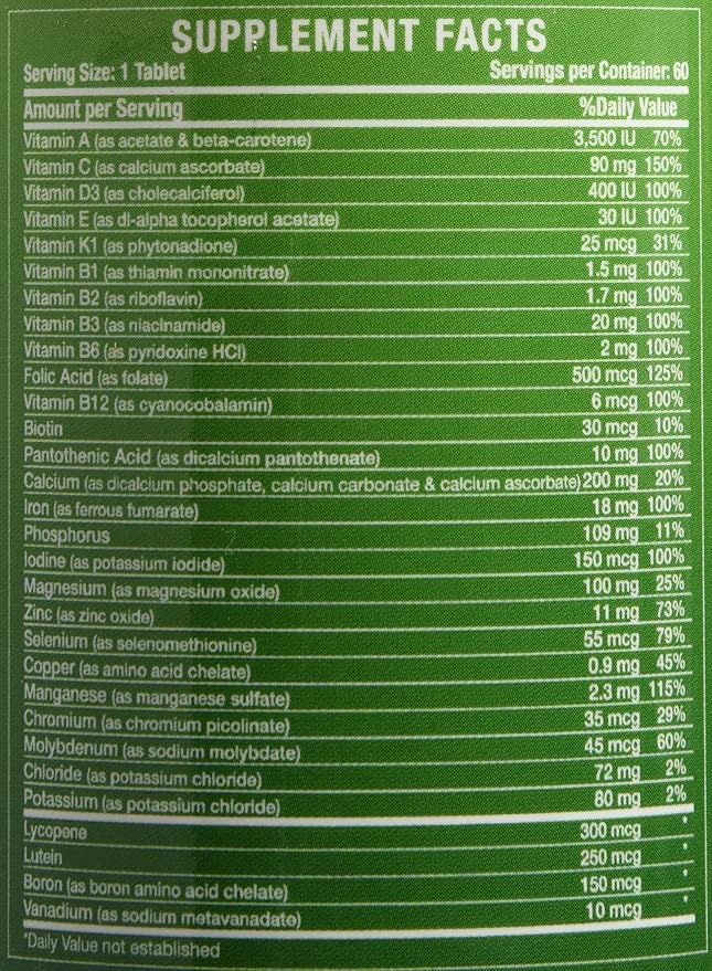 Noor Vitamins Halal Vitamins, Daily Multivitamin, 30 Vitamins B12, C, (2 Month
