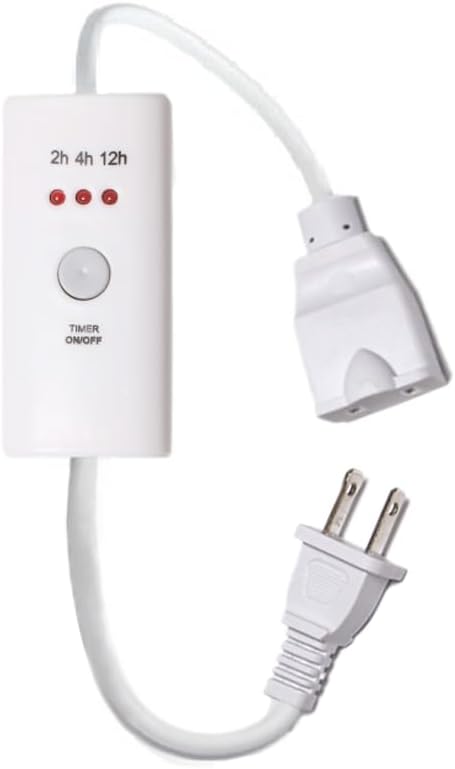 HNB Auto Off Timer, Lenth 30cm (12inch) for Indoor Small Appliances, Electric Oil Melt Warmer Wax Melt Warmer Wax Melter Fragrance Lamp Oil Warmer Burner (Timer 3D-30cm)