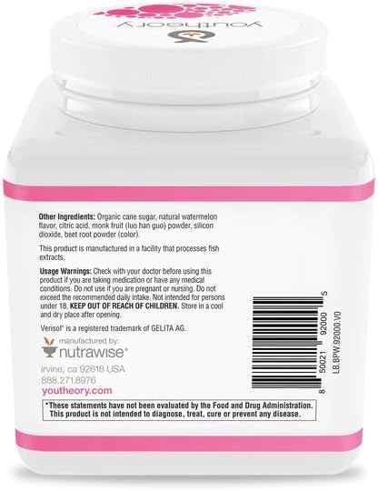 Youtheory Beauty Powder Watermelon Flavor, 21