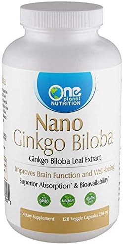 Ginkgo Biloba Extract Memory & Brain Supplements 120 Capsules, 250mg