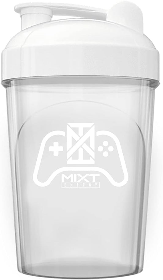 MIXT Energy Shaker Bottle, 16 oz. Shaker Bottle, BPA Free & Lid Mixing Technology (16 oz, Game Controller)