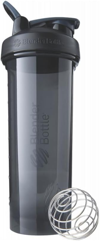 BlenderBottle Shaker Bottle Pro Series Perfect for Protein Shakes and Pre Workout, 32-Ounce, Black