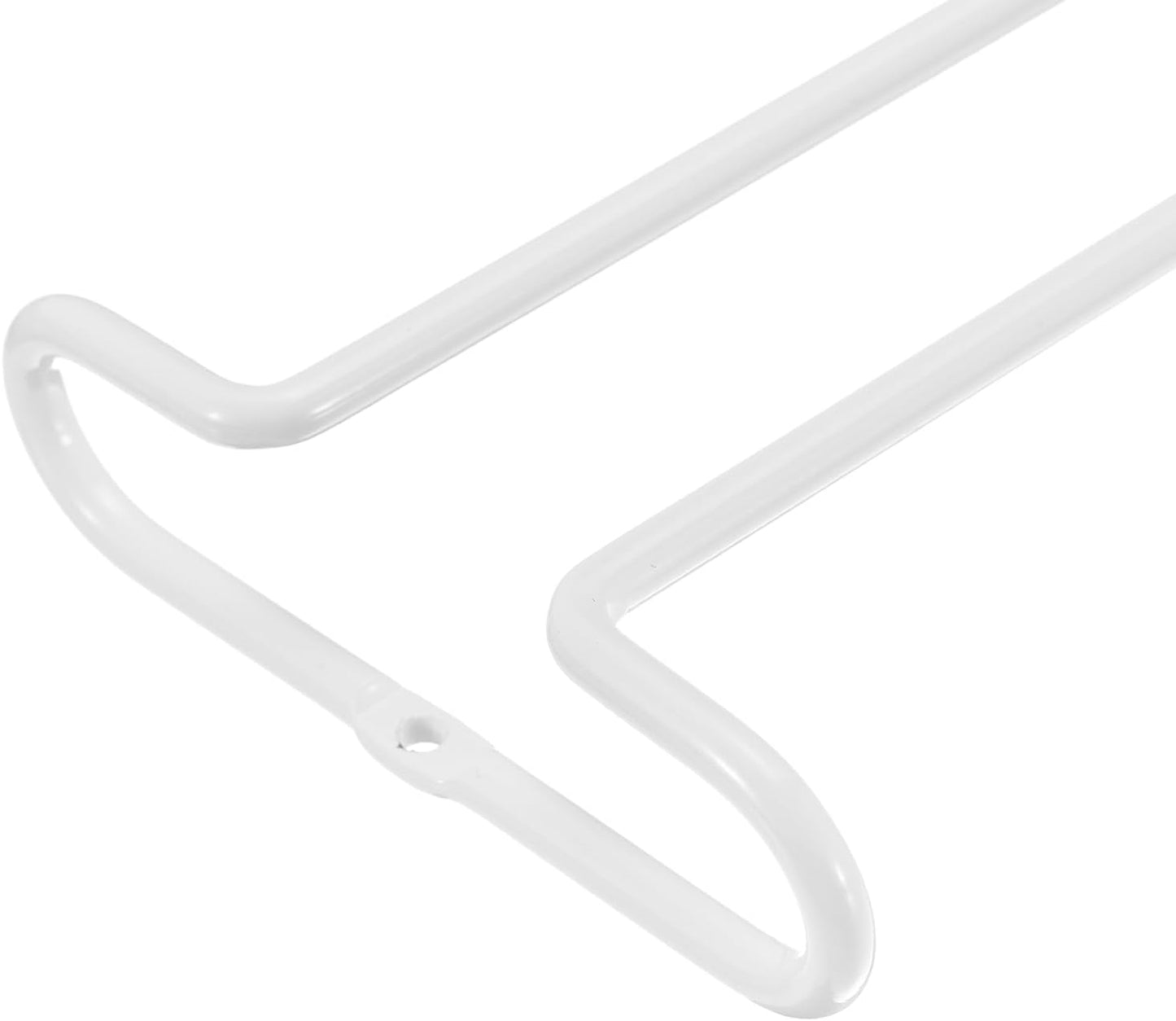 uxcell Wine Glass Rack Under Cabinet, 4Pcs 10-Inch Stemware Wine Glass Hanging Rack Stainless Steel Wine Glass Organizer Storage Hanger for 5mm Stemware Column, White