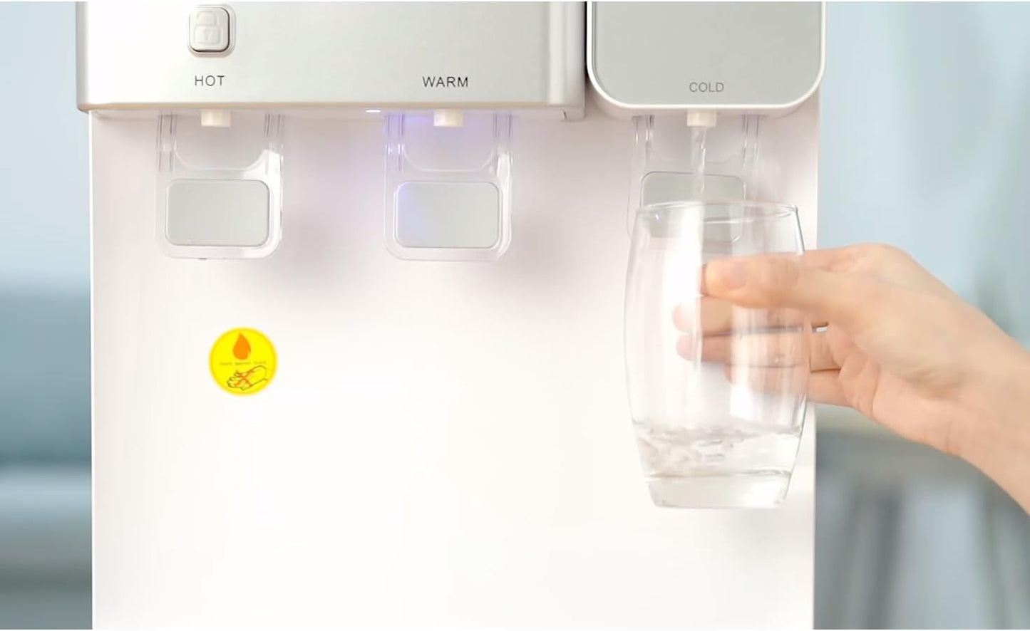 Hot and Cold Water Dispenser with Ice Maker for 5 Gallon Bottle Water Cooler Dispenser Built-in Ice Maker 27 lbs in 24 hrs with Child Safety Lock