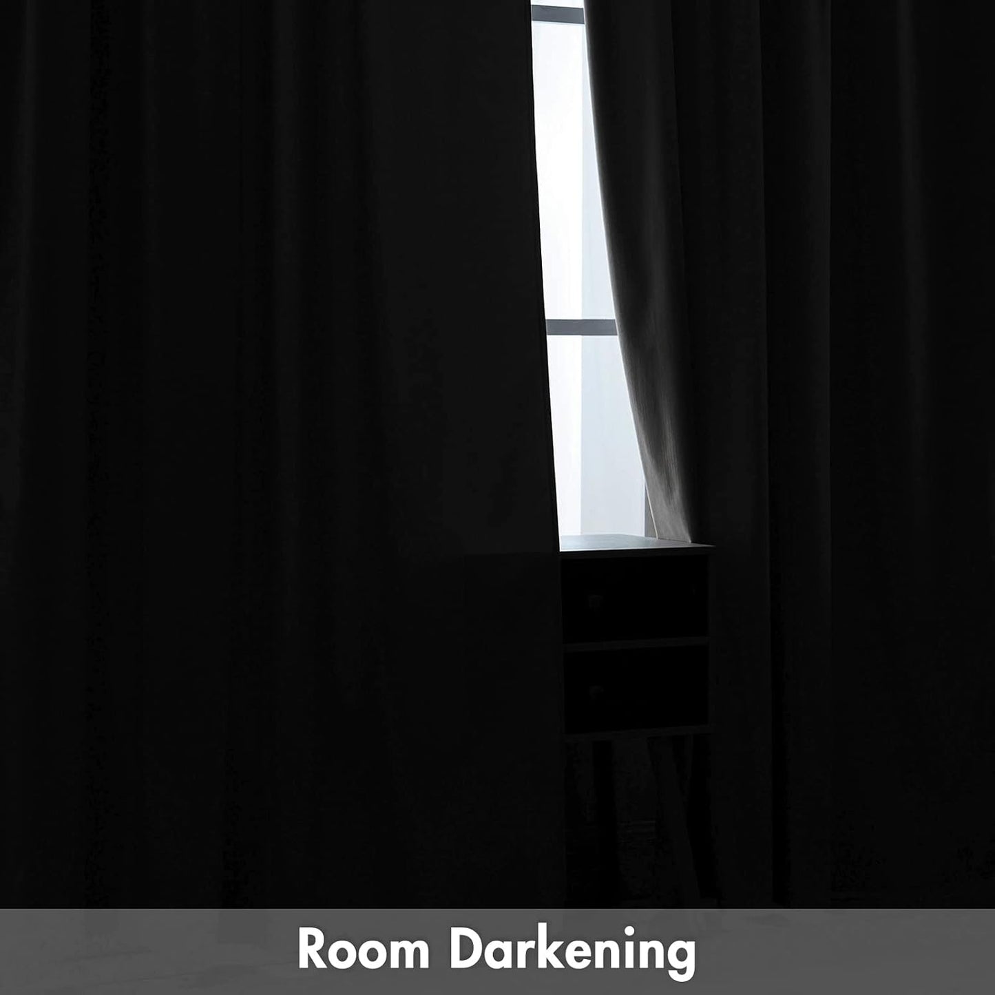 MIULEE Greyish White Velvet Curtains Thermal Insulated Blackout Curtain Drapes for Bedroom Living Room Darkening 90 Inches Long Curtains Panels Rod Pocket Set of 2