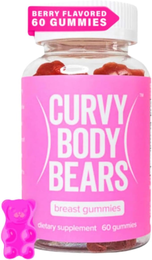 Chest Gummies for Women | Workout Support Gummies | Women’s Fitness Supplement | with Essential Herbs, Vitamins, Multivitamins, Fenugreek, and Ginseng | Berry Flavored | (60 Gummies)