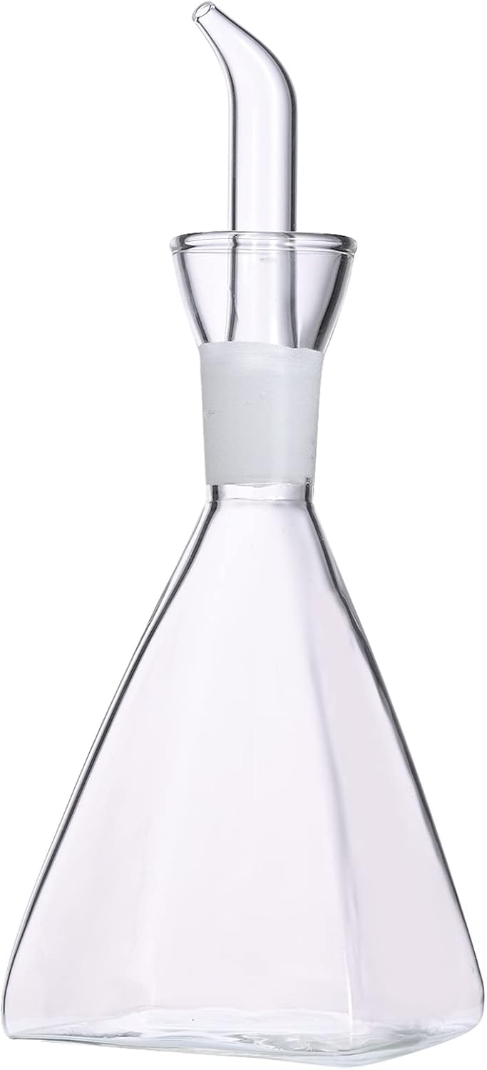 ELETON Olive Oil Dispenser Borosilicate Glass Bottle - 16 oz 500ml Non Drip Dispenser - Leak Proof Pourer Vinegar Drizzler Cruet - Easy Clean Drip Free Bottles for Kitchen