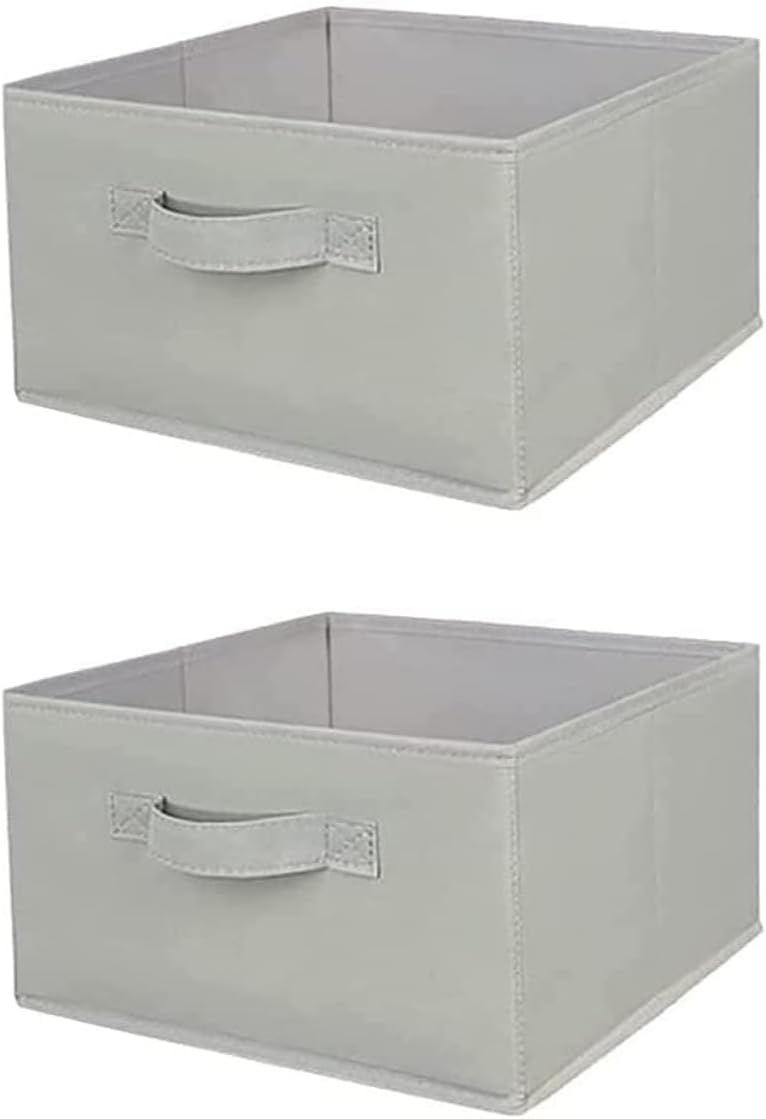 Hanging Shelf Closet Storage Organizer Removable Drawers ，Hanging Storage Organizer Hanging Sweater 2 Sock Underwear Drawers for Closet, Bedroom, Light Grey