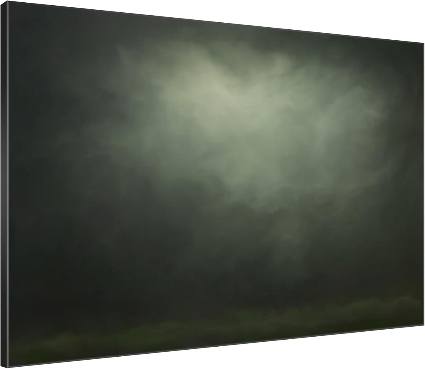 SIGNWIN 46"x60" Extra Large Framed Wall Art Moody Green Abstract Cloudscape, Minimalist Atmospheric Print for Home Living Room Bedroom Decor (Frame Assembly Required)