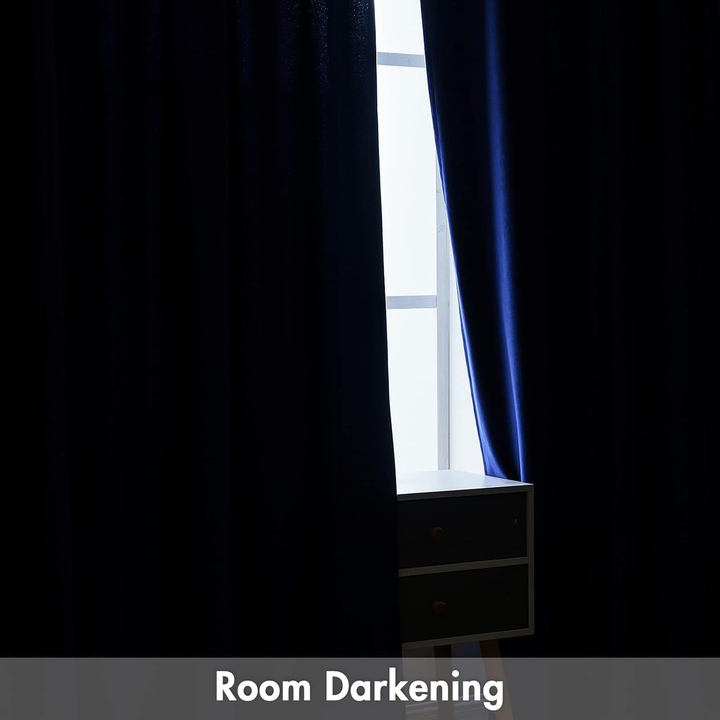 MIULEE Royal Blue Velvet Curtains Thermal Insulated Blackout Curtain Drapes for Bedroom Living Room Darkening 108 Inches Long Curtains Panels Rod Pocket Set of 2