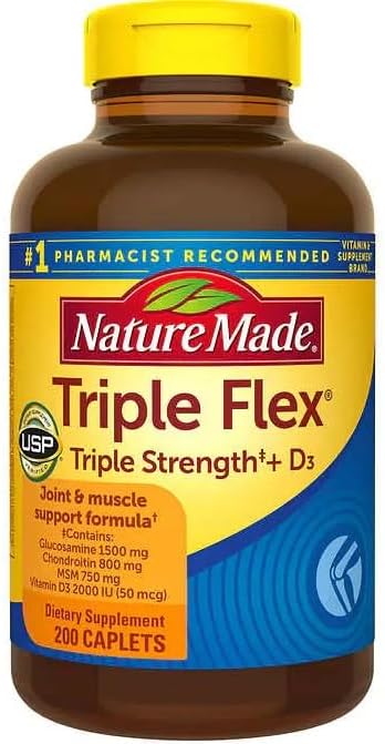 Nature Made Triple-Flex Triple Strength + D3, 200 200 Caplets