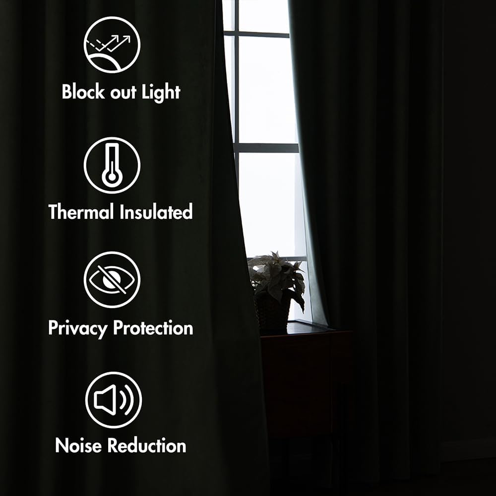 MIULEE Sage Green Velvet Curtains 108 inches 2 Panels - Pinch Pleated Luxury Room Darkening Window Drapes for Bedroom Living Room Thermal Insulated Super Soft Blackout Extra Long, Back Tab Rod Pocket