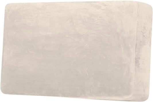 H.VERSAILTEX Velvet Stretch Individual Couch Cushion Cover Plush Slipcover for Loveseat Sofa Furniture Protector Seat Cover (1 Piece Loveseat Cushion Cover, Ivory)