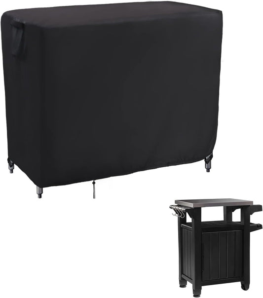 Kingling Prep Table Cover for 30 inch Keter Unity Table, Waterproof Outdoor Stainless Steel Table Cover Protection for Patio Metal Grill Work Table/Cart - 30''L x 24''W x 35''H