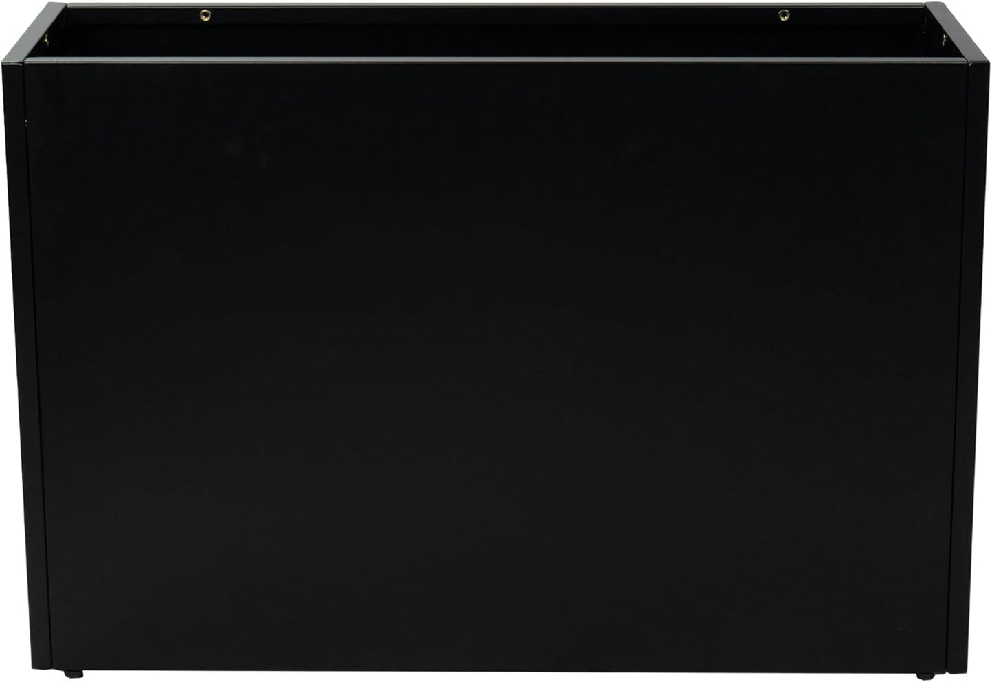 Kozyard 36" x 12" x 24" Metal Rectangular Planter Box Steel Long Box Planter Black Powder Coated Steel Plant Pot All-Weather Use with Partition Panel for Indoor Outdoor for Trees, Plants Flowers